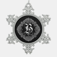 Eleganter gothischer Anfangsbuchstabe B Schneefloc