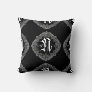 Eleganter gothischer Anfangsbuchstabe N Kissen