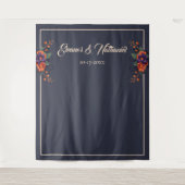 Eleganter gotischer floraler Minimalistischer Hoch Wandteppich (Vorderseite)