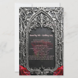 Eleganter gotischer Hochzeitsrosenrahmen