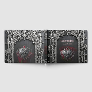 Eleganter gotischer Hochzeitsrosenrahmen  Gästebuch