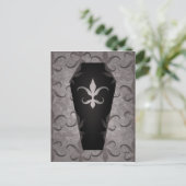 Eleganter gotischer Sarg zu Halloween Postkarte (Stehend Vorderseite)