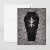 Eleganter gotischer Sarg zu Halloween Postkarte (Vorne/Hinten)
