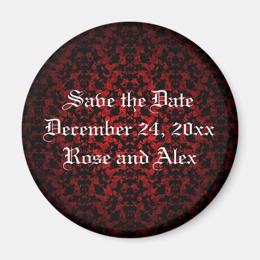 Eleganter gotischer Save the Date Hochzeitmagnet Magnet (Vorne)