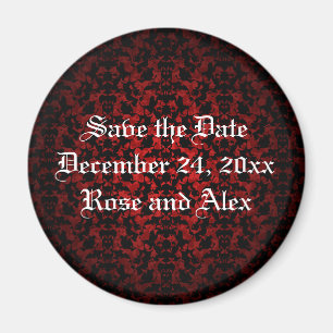 Eleganter gotischer Save the Date wedding Magnet