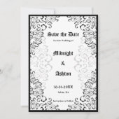 Eleganter Gotischer Verzierter Rahmen Save the Dat Date (Vorderseite)
