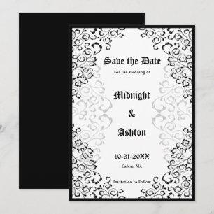 Eleganter Gotischer Verzierter Rahmen Save the Dat Date