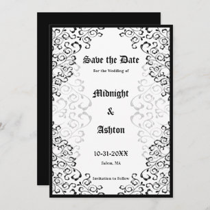Eleganter Gotischer Verzierter Rahmen Save the Dat Save The Date