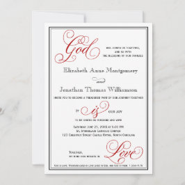 Eleganter Gott ist Liebe Christlich Hochzeit Einla Einladung
