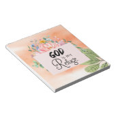 Eleganter Gott ist mein Zufluchtsdesign Notizblock (angewinkelt)