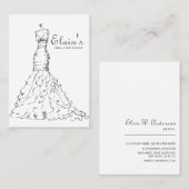 Eleganter Gown Bridal Dress Boutique Hochzeitsplan Visitenkarte (Vorne/Hinten)