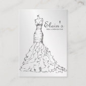 Eleganter Gown Bridal Dress Boutique Hochzeitsplan Visitenkarte (Vorderseite)