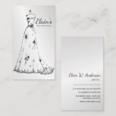 Eleganter Gown Bridal Dress Boutique Hochzeitsplan Visitenkarte (Vorne/Hinten)