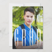 Eleganter GRAD Typografie Multi-Foto-Abschluss Einladung (Vorderseite)