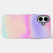 Eleganter Gradient Glitzer Swirl Holographic Case-Mate iPhone Hülle (Rückseite (Horizontal))