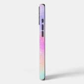 Eleganter Gradient Glitzer Swirl Holographic Case-Mate iPhone Hülle (Rückseite / Links)