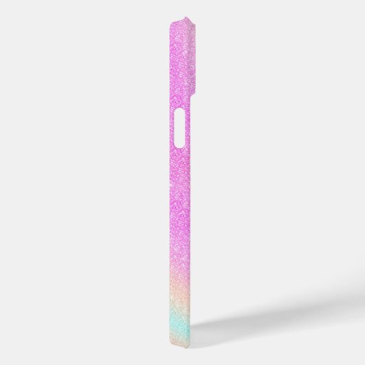 Eleganter Gradient Glitzer Swirl Holographic Case-Mate iPhone Hülle (Rückseite / Rechts)