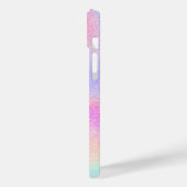Eleganter Gradient Glitzer Swirl Holographic Case-Mate iPhone Hülle (Rückseite / Links)