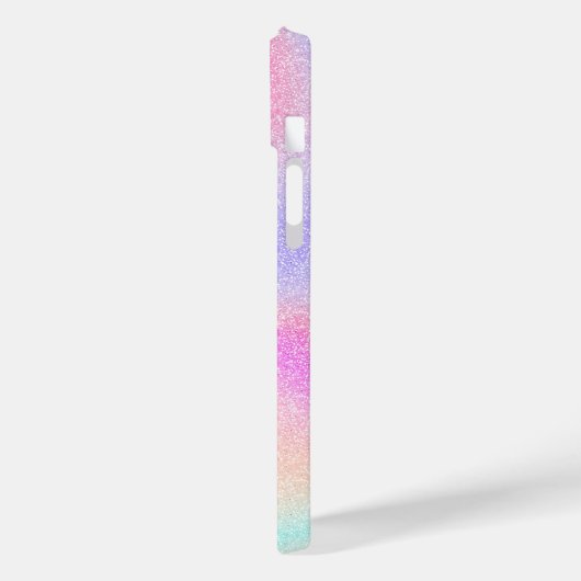 Eleganter Gradient Glitzer Swirl Holographic Case-Mate iPhone Hülle (Rückseite / Links)
