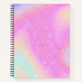 Eleganter Gradient Glitzer Swirl Holographic Notizblock (Vorderseite)