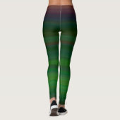 Eleganter Gradient Green Kleeblatt Personalisierte Leggings (Rückseite)