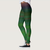 Eleganter Gradient Green Kleeblatt Personalisierte Leggings (Links)