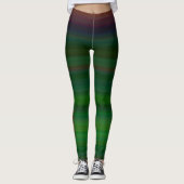 Eleganter Gradient Green Kleeblatt Personalisierte Leggings (Vorderseite)