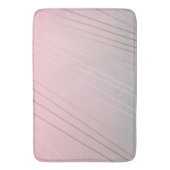 Eleganter Gradient rosa Graumuster Rose Gold Badematte (Vorderseite Vertikal)