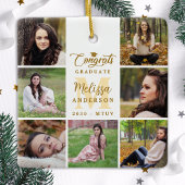 Eleganter Graduate Custom 7 Foto Collage Abschluss Keramikornament