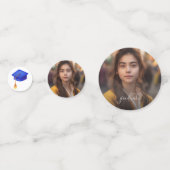 Eleganter Graduate Foto Abschluss Konfetti (Vorderseiten)