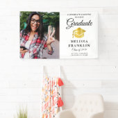 Eleganter Graduate Foto Gold Cap Abschluss Banner (Insitu)