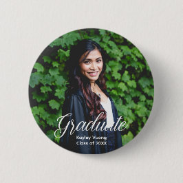 Eleganter Graduate Foto Personalisierter Abschluss Button