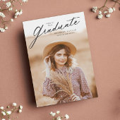 Eleganter Graduate Script Foto Abschluss Einladung