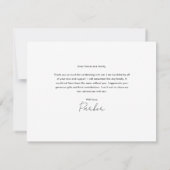 Eleganter Graduate Typografy Foto Abschluss Dankeskarte (Rückseite)