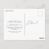 Eleganter Graduiertenschüler, einfach ein Foto Abs Postkarte (Rückseite)