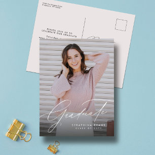 Eleganter Graduiertenschüler, einfach ein Foto Abs Postkarte