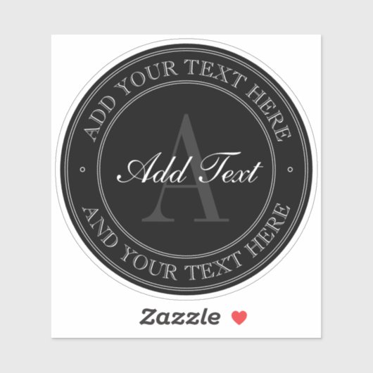 Eleganter, grau bearbeitbarer Text transparent Aufkleber (Blatt)