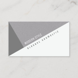 eleganter, grau geometrischer Stil Visitenkarte