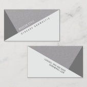 eleganter, grau geometrischer Stil Visitenkarte (Vorne/Hinten)