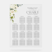 Eleganter, grau-grüner Empfang Acrylschild (Vorderseite)