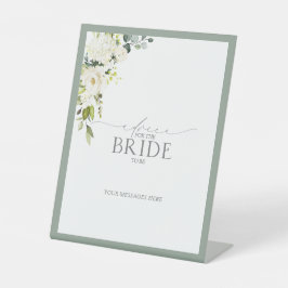 Eleganter, grau-grüner Ratschlag für die Braut Sockelschild