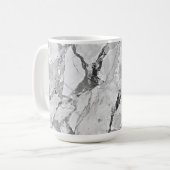 Eleganter Grau "Twilight Marble Fantasy" Marmortex Kaffeetasse (Vorderseite Links)