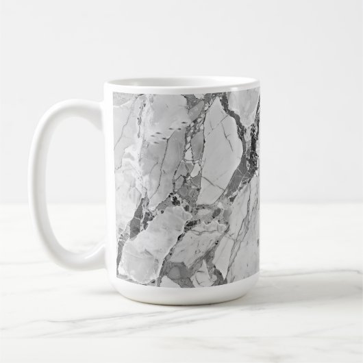 Eleganter Grau "Twilight Marble Fantasy" Marmortex Kaffeetasse (Links)