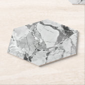 Eleganter Grau "Twilight Marble Fantasy" Marmortex Untersetzer (angewinkelt)