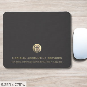 Eleganter Graue Gold Accent Accountant Mousepad
