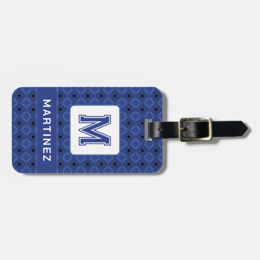 Eleganter grauer Blue Gepäckträger für den Mensche Gepäckanhänger (Vorderseite horizontal)