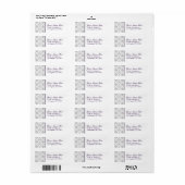 Eleganter grauer Damask mit Lila Text von Eggplant (Vorne)