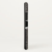 Eleganter grauer Glitzer personalisierter iPhone X Case-Mate iPhone Hülle (Hinten/Rechts)