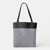 Eleganter Grauer Glitzer Pesonalized Shopping Tasche (Rückseite)