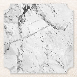 Eleganter grauer "Granite Haze Whorl" Marmorboden Untersetzer